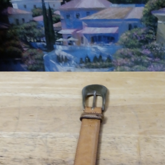 ๐บ๐ธCole Haan Handcrafted In Maine U.S.A. Size W.36,Vintage Tan Leather Belt. ๐ - Picture 8 of 9